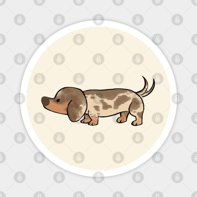 Dachshund Series (dapple) Magnet by doggobloc